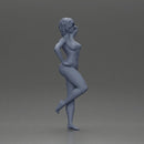 Naked girl with short hair leaning on a car - Only-Games