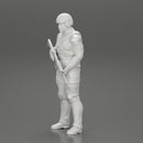 police officer stand guard next to cocaine bags holding a gun - Only-Games