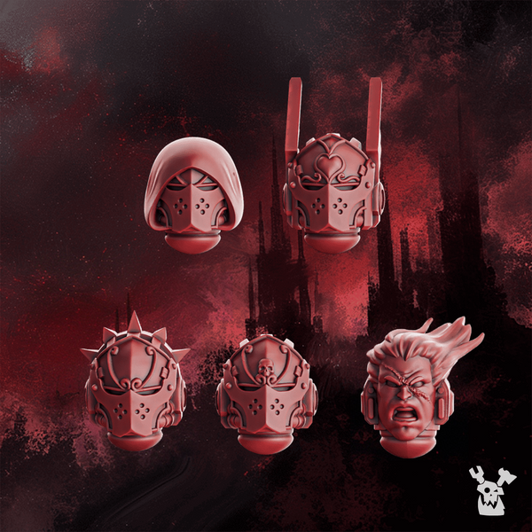 Crimson Wings Heads Set x5 #2 - Only-Games