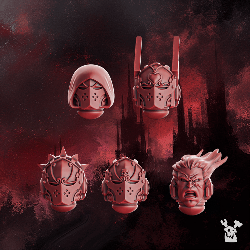 Crimson Wings Heads Set x5