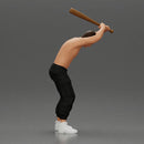 gangster holding a baseball bat while biting someone on the floor - Only-Games