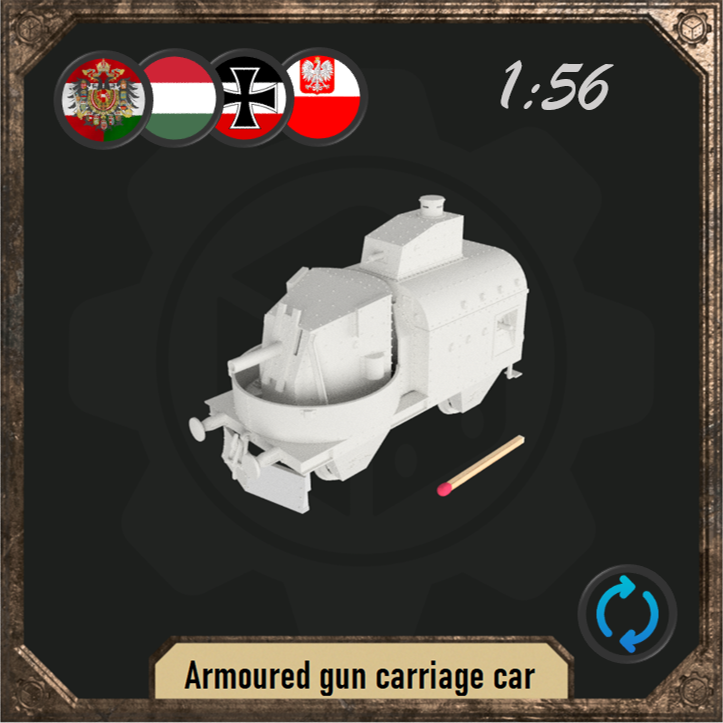 1/56 Armoured gun carriage car