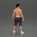 black afro gangster in shorts standing and holding a baseball bat - Only-Games