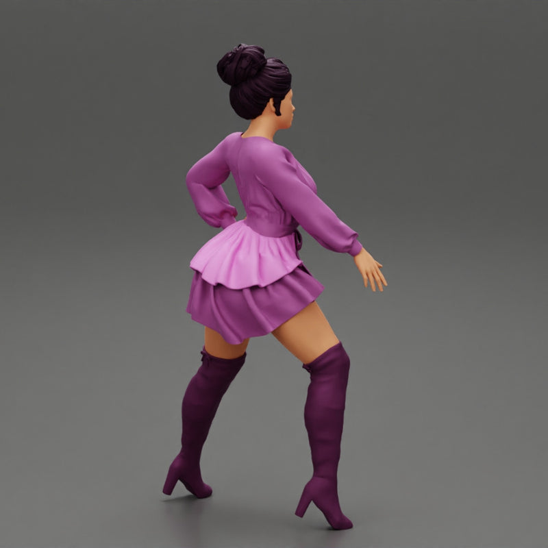 Beautiful Young Attractive Woman Wearing Dress and boot - Only-Games
