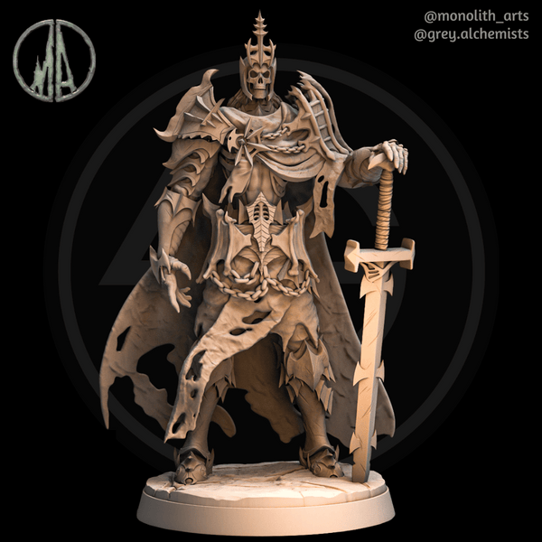 Skeleton King - Fantasy Resin Miniature in 32mm - DnD Monsters