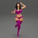 Beautiful Girl Stylish Bikini Portrait Posing Sandy Beach - Only-Games