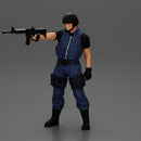 Military precision A man with tactical mastery holding a gun with one hand aimed at the enemy - Only-Games