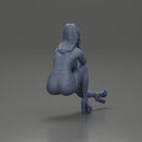 Woman in Pink Dress and heels sitting Deep in Thought - Only-Games