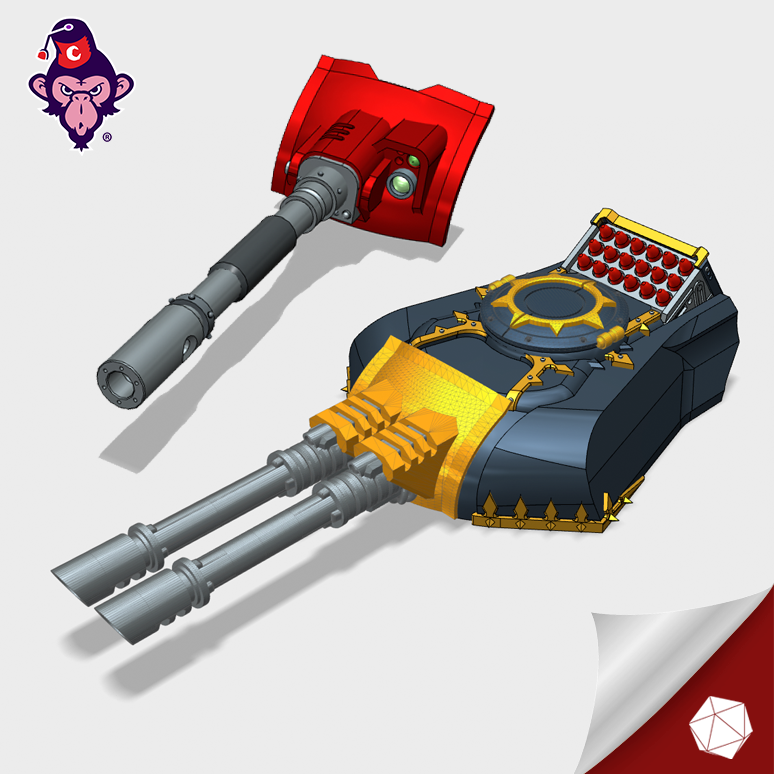 Basic Chaos: Rhayus Tank Turret Set w/Missile (OG) - Only-Games