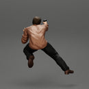 gangster man  shooting a gun from the back of the car - Only-Games