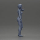 Naked girl places her hand on her neck - Only-Games