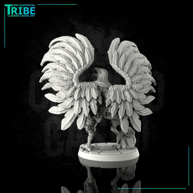 (0053) Male featherfolk birdman bard with guitar or liute - Only-Games