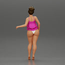 Sexy girl in bikini standing with her friend on the beach - Only-Games