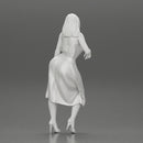 Sexy girl in dress Leaning Against Car on the beach - Only-Games