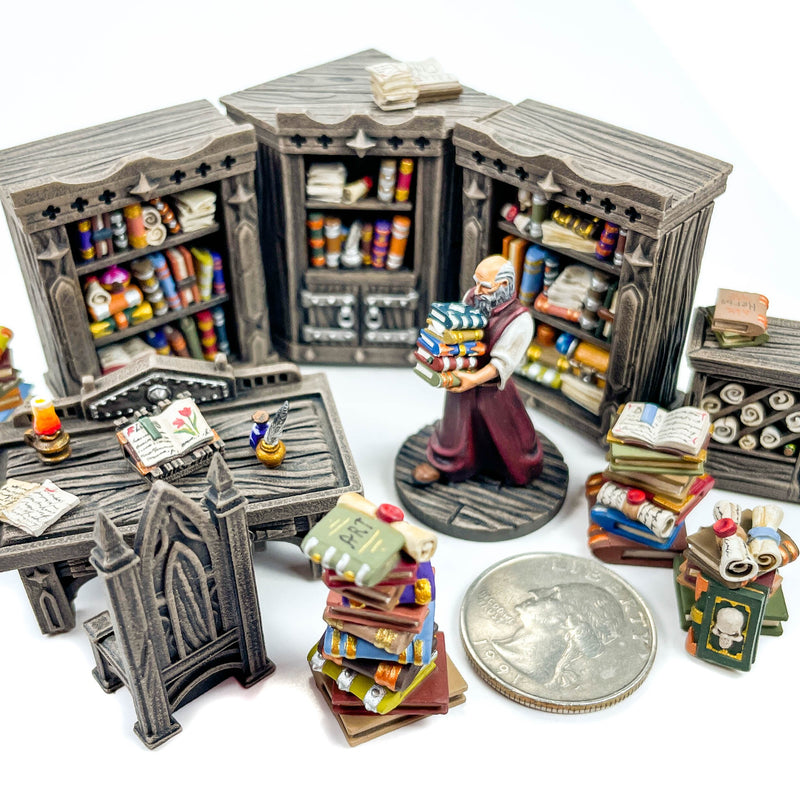 Librarian Reading Corner miniatures - Only-Games