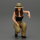 gangster homie lowrider girl in hat sitting beside car - Only-Games