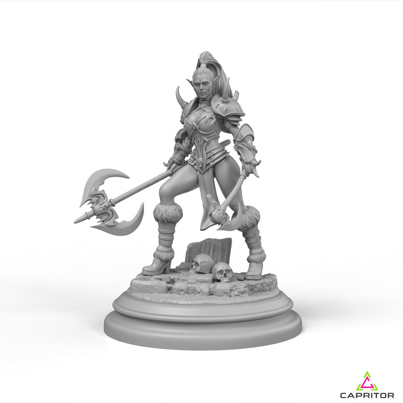 'Lucrezia' Female Warrior with Two Head Options - 75mm (1:24) Scale - Only-Games