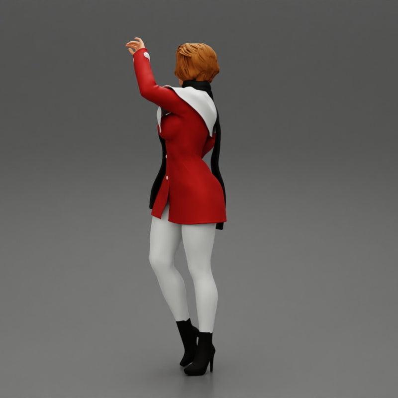 girl in christmas costume standing and posing - Only-Games