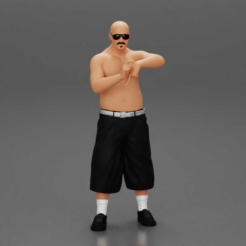 gangster standing in cropped trousers with sunglasses - Only-Games