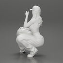 Chola gangster homie lowrider girl in cap sitting beside car - Only-Games