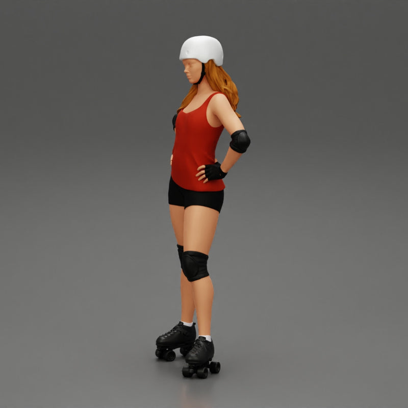 Derby girl standing posing with hands on hips - Only-Games