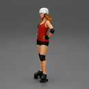 Derby girl standing posing with hands on hips - Only-Games