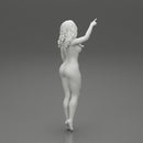 Naked woman standing with her hand indicating - Only-Games