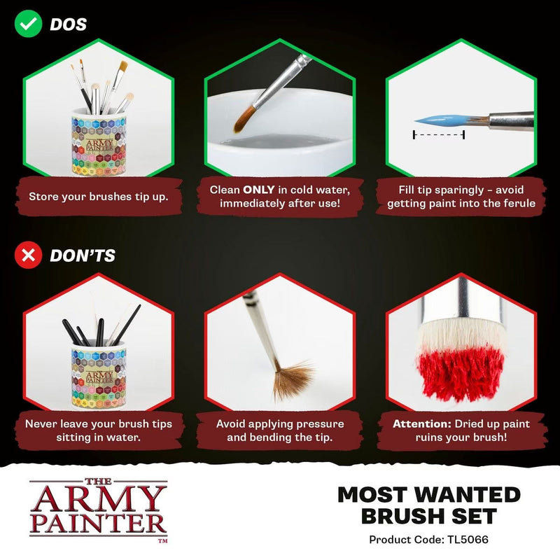 Army Painter - Most Wanted Brush Set