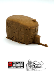 Abandoned Camper Caravan - Brave New Worlds - Printable Scenery Wasteworld Gaslands Terrain Scatter D&D DnD - Only-Games
