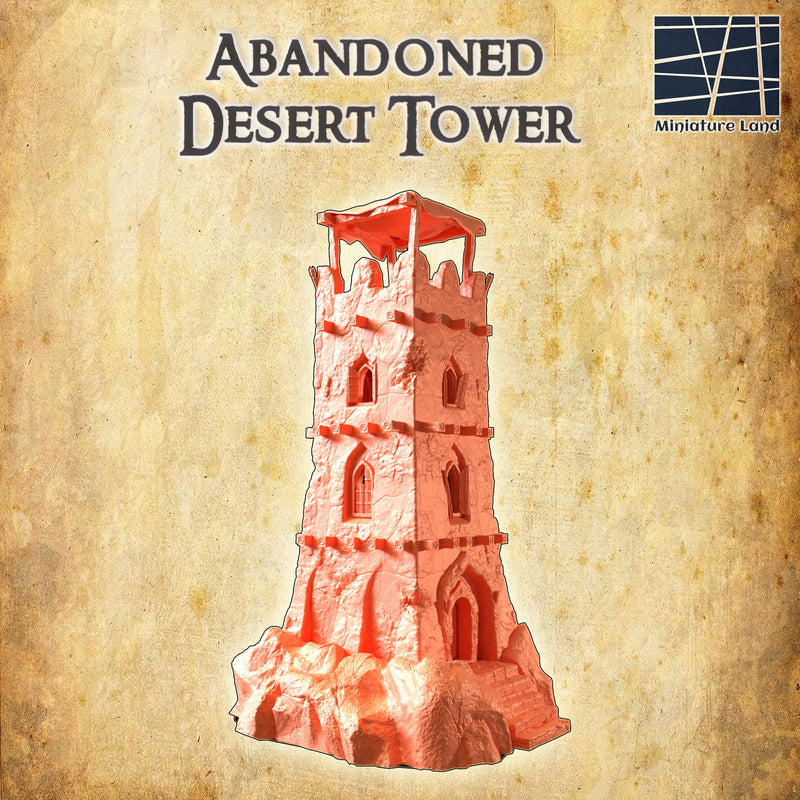 Abandoned Desert Tower - Miniatureland - Terrain Wargaming D&D DnD - Only-Games