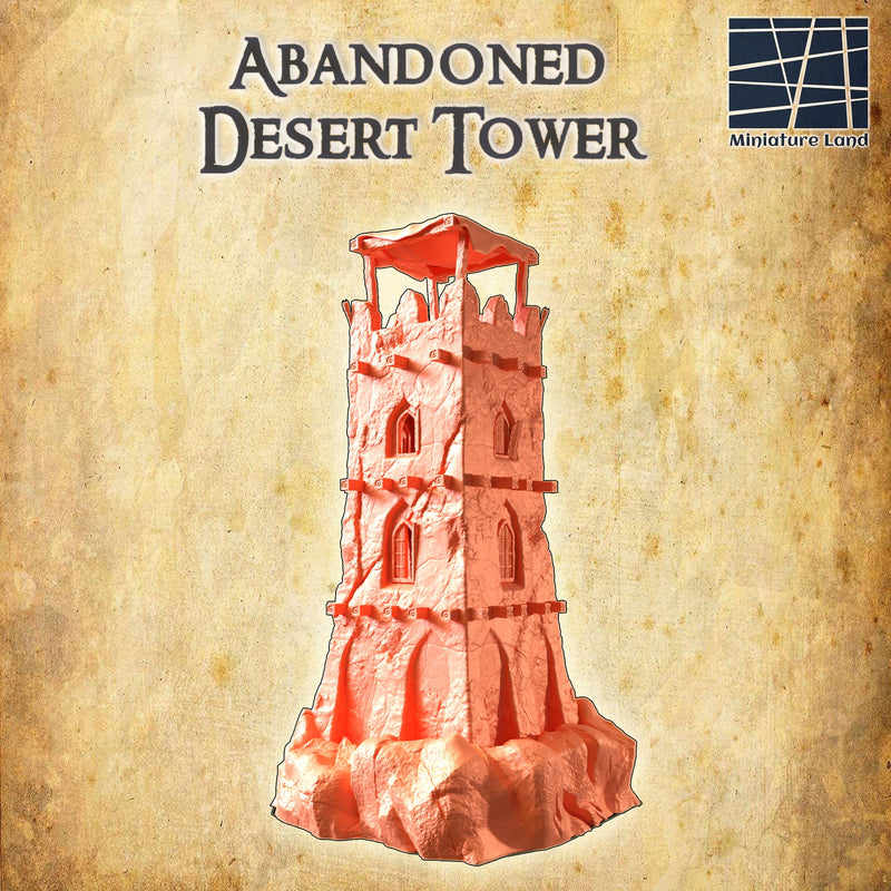 Abandoned Desert Tower - Miniatureland - Terrain Wargaming D&D DnD - Only-Games