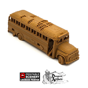 Abandoned School Bus - Brave New Worlds - Printable Scenery - Only-Games