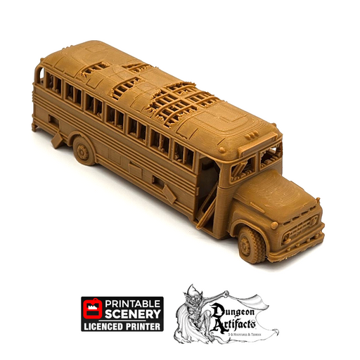 Abandoned School Bus - Brave New Worlds - Printable Scenery - Only-Games