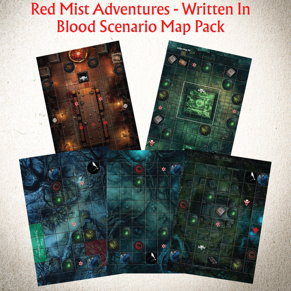 Red Mist Adventures - Written in Blood Campaign  - Scenario Maps
