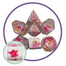Pink Dinosaurs Filled Dice Set