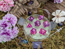 Fog Pink Violet Glitter Dice