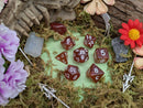 Amber Glitter Dice Set