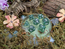 Green Glitter Dice Set
