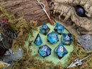 Blue Liquid Core Shimmer TTRPG Dice Set