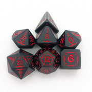 Hellish Rebuke | Black & Red Metal Arcana Dice Set - Only-Games