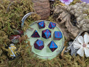 Starfire Invocation | Blue & Red Metal Arcana Dice Set