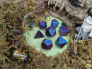 Starfire Invocation | Blue & Red Metal Arcana Dice Set