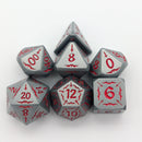 Emberforged Cleaver | Silver & Red Metal Arcana Dice Set