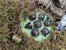 The Executioner’s Throw | Caltrops Splatter Metal Dice