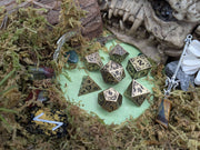 The Abyssal Sovereign | Eldritch Gold Metal Dice Set - Only-Games