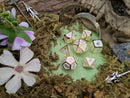 White and Gold Metal Dice Set