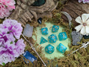 Turquoise Shimmer Dice Set