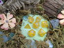 Yellow Shimmer Dice Set