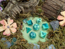 Green Swirl Dice Set