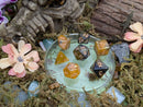 Yellow and Black Tie-Dye Dice Set